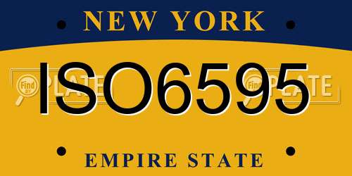 ISO6595 New York License Plate
