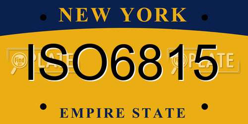 ISO6815 New York License Plate