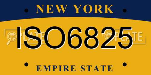 ISO6825 New York License Plate