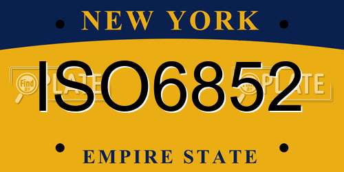 ISO6852 New York License Plate