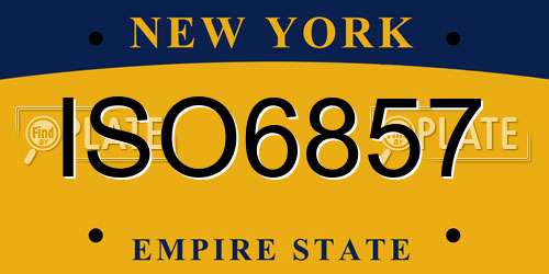 ISO6857 New York License Plate