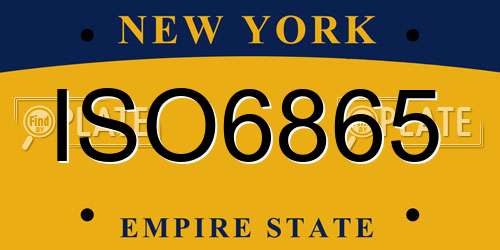 ISO6865 New York License Plate