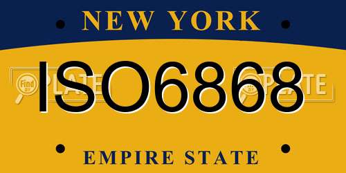 ISO6868 New York License Plate