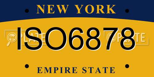 ISO6878 New York License Plate