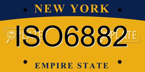 ISO6882 New York License Plate