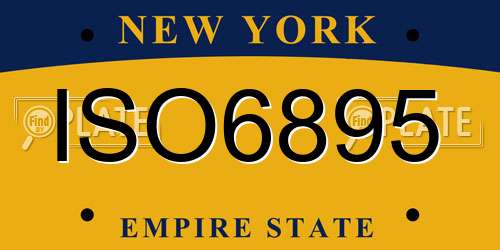 ISO6895 New York License Plate