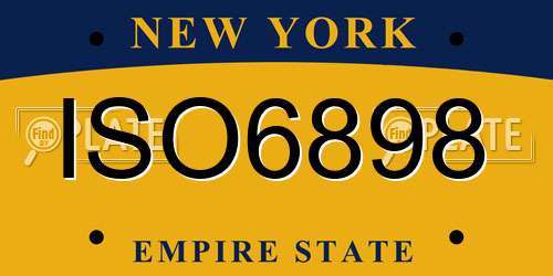 ISO6898 New York License Plate