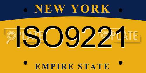 ISO9221 New York License Plate