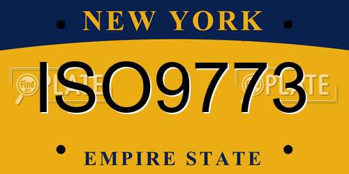 ISO9773 New York License Plate