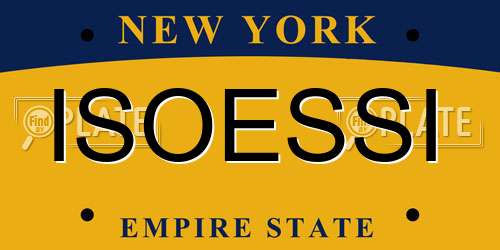 ISOESSI New York License Plate
