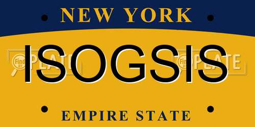 ISOGSIS New York License Plate
