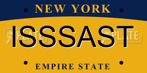 ISSSAST New York License Plate