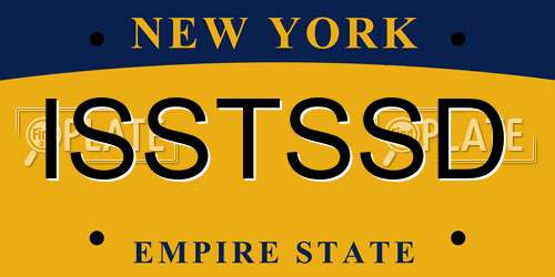 ISSTSSD New York License Plate