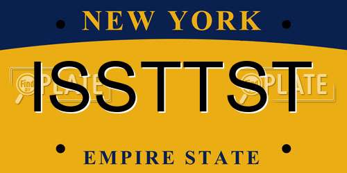 ISSTTST New York License Plate