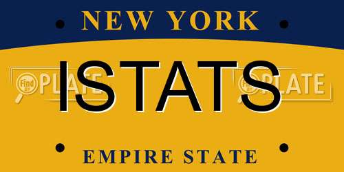 ISTATS New York License Plate