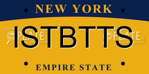 ISTBTTS New York License Plate