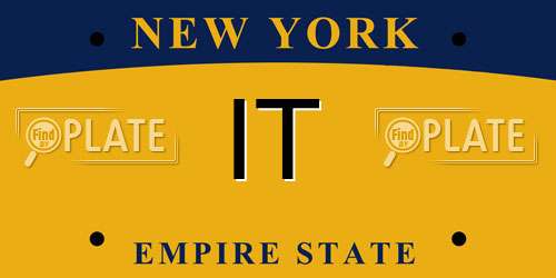 IT New York License Plate