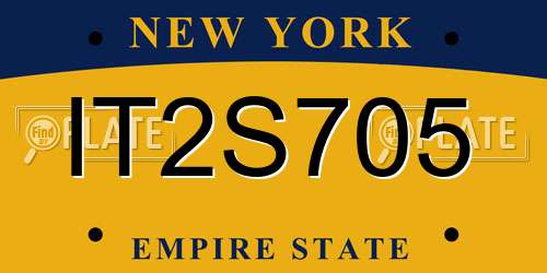 IT2S705 New York License Plate