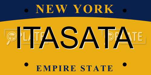 ITASATA New York License Plate