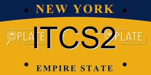 ITCS2 New York License Plate