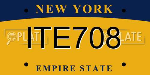 ITE708 New York License Plate