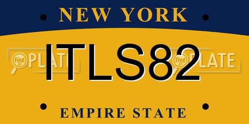 ITLS82 New York License Plate