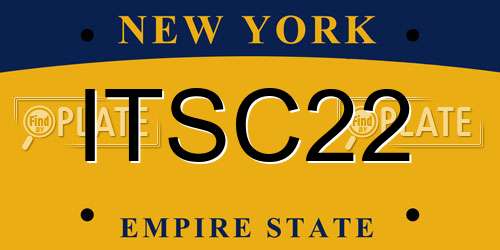 ITSC22 New York License Plate