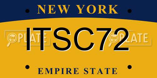 ITSC72 New York License Plate