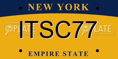 ITSC77 New York License Plate