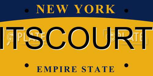 ITSCOURT New York License Plate