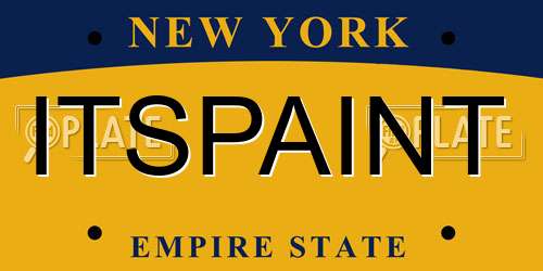 ITSPAINT New York License Plate