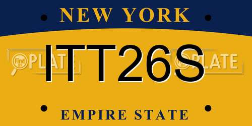 ITT26S New York License Plate