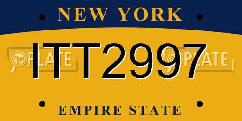 ITT2997 New York License Plate