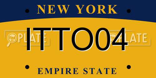 ITTO04 New York License Plate