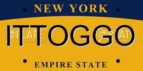 ITTOGGO New York License Plate