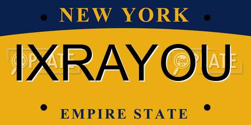 IXRAYOU New York License Plate