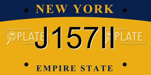 J157II New York License Plate