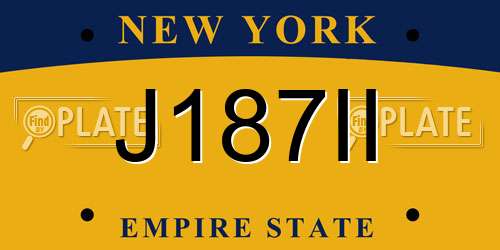 J187II New York License Plate