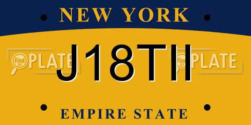 J18TII New York License Plate