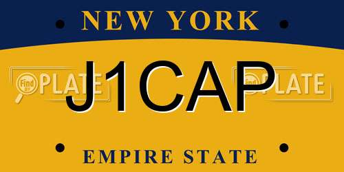 J1CAP New York License Plate