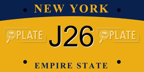 J26 New York License Plate