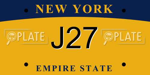 J27 New York License Plate