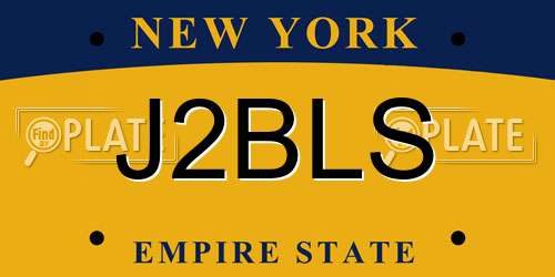 J2BLS New York License Plate