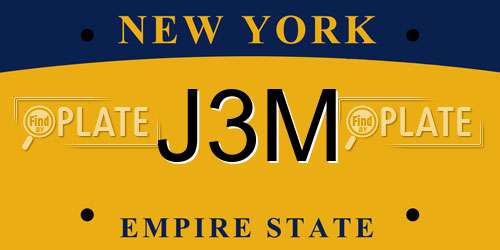 J3M New York License Plate