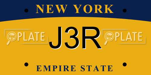 J3R New York License Plate