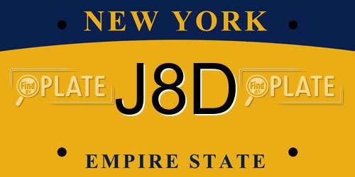 J8D New York License Plate