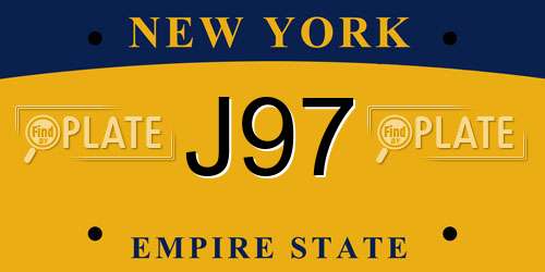 J97 New York License Plate
