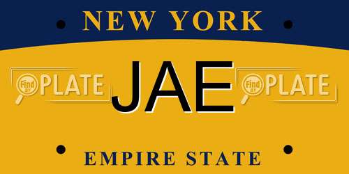 JAE New York License Plate