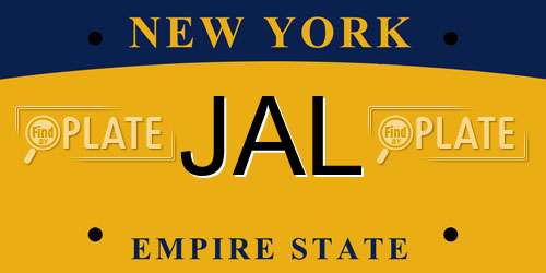 JAL New York License Plate