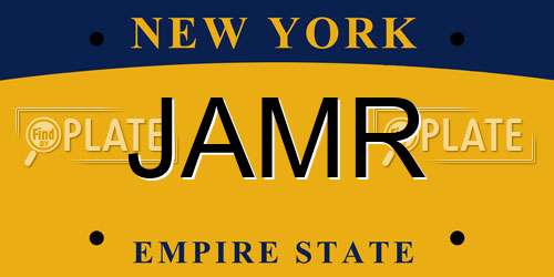 JAMR New York License Plate
